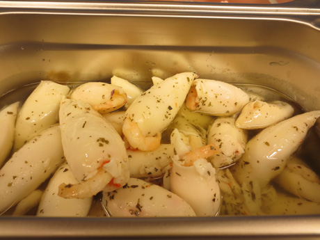 [PP-012] Pulpo Tintenfischköpfe mit Schrimpsfüllung (ital.) 100gr